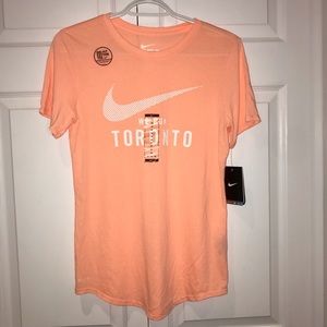 Nike Dri-Fit Orange Cotton T-Shirt